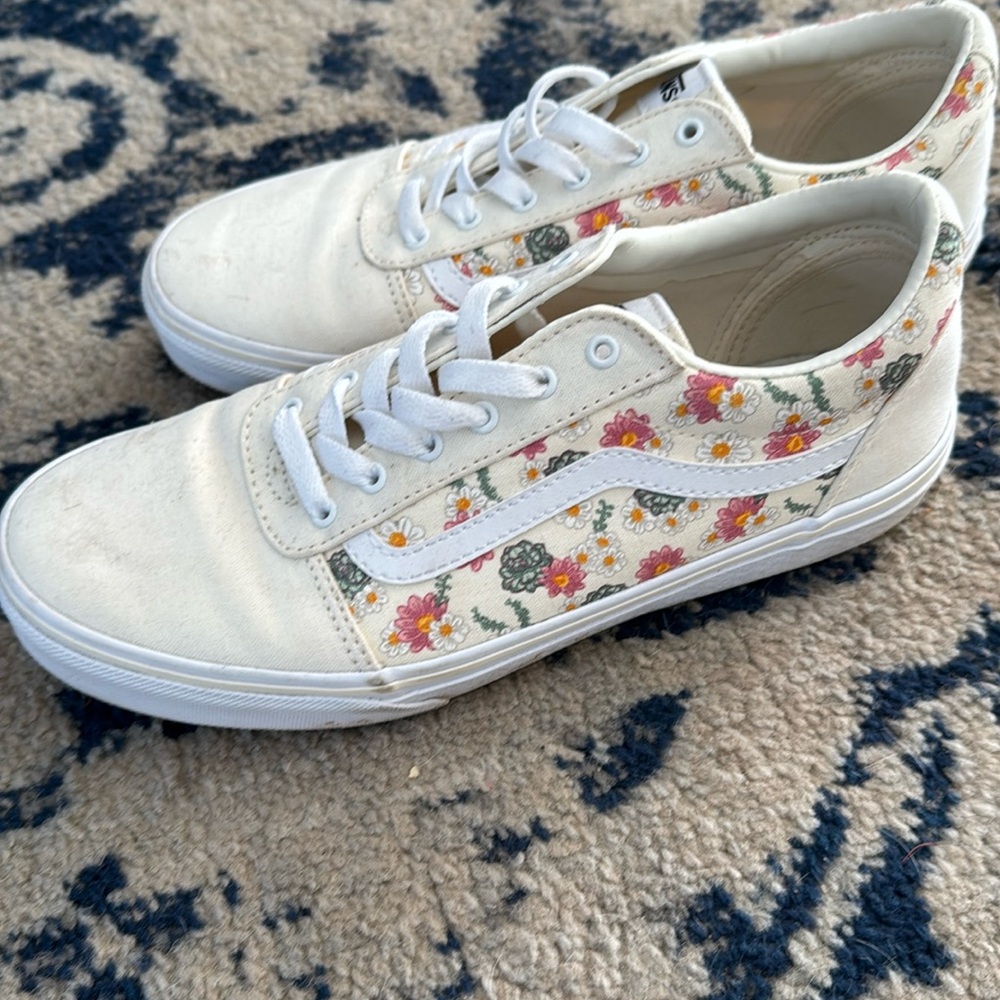 Kids floral vans sneakers